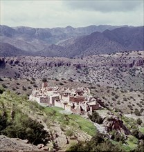 View of the granary (agadir) and village of Sidi Yaakoub