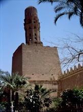 The northern minaret of Al-Hakem Biamrellah Mosque, the earliest surviving minarets in Islamic Cairo