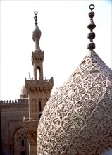 Domes with floral design form the funerary complex of Emir Qanibay Qara
