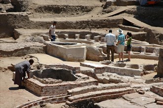 Circular baths outside the northwest perimeter wall of the Precinct of Amun