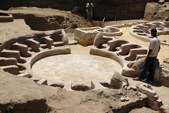 Circular baths outside the northwest perimeter wall of the Precinct of Amun