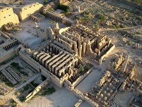 Aerial view of Karnak showing the central building complex of the Precinct of Amun