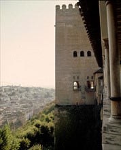The Torre de Comares, the Alhambra Palace, Granada,   Spain