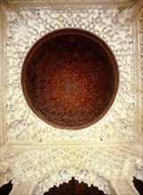 The ceiling of the pavilion on the eastern side of the Court of the Lions which forms a porch at the entrance to the Hall of the Kings