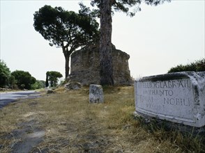Tombs along the Via Appia, south of Rome