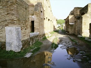 Street in Ostia, the harbour town of Rome