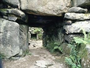 Underground chamber on an Iron Age site at Carn Euny