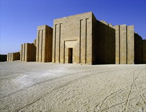 The gateway to the enclosure of the step pyramid of Zoser at Saqqara