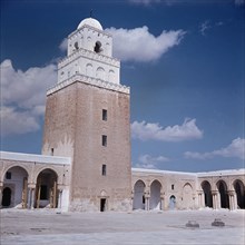 The Great Mosque at Kairouan, one of the oldest Islamic buildings and the first important one in North Africa