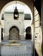 The entrance to the prayer hall of the Qarawiyin Mosque at Fez
