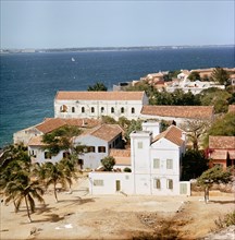 View of the town on Goree Island, off Cape Verde, an important selling-station for the Atlantic slave trade