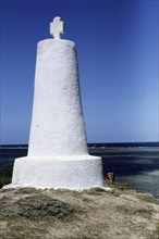 The stone cross erected by Vasco da Gama at Malindi at the time of his voyage to India in 1498