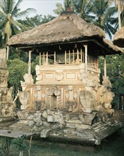 Pavilion in the Panataran Sasih temple, housing an ancient sacred drum