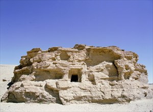 A Buddhist cave temple, Dunhuang, Western Gansu province
