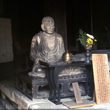 Figure of a saint in a Nara temple