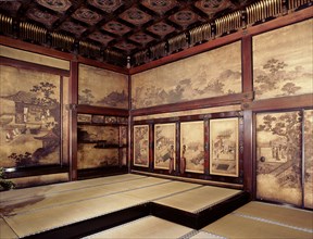Interior of Hideyoshi's audience chamber, formerly his Fushimi Castle and now part of a Kyoto temple
