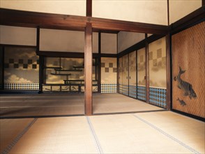 The interior of a guest house (kakuden) at the Shugaku-in Imperial Villa