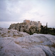 A view of Acropolis showing the Nike bastion from the Pnyka hill
