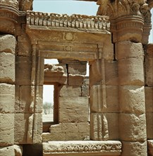 The 'kiosk' or entryway at Naga, part of a Meroitic temple complex, blends local and Graeco-Roman architectural and iconographic features