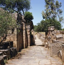 The ruins of Tipasa, a small Roman town in North Africa which flourished during the 3rd century AD