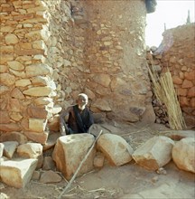 A Dogon elder in his compound