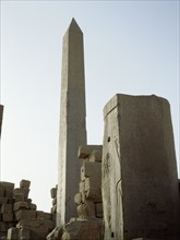 View of the north obelisk of Hatshepsut