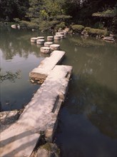 Stepping stones at the Heian shrine garden, Kyoto