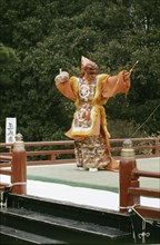 Performance of Bugaku, the dance associated with Gagaku, the ancient court music of Japan