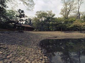 The south-eastern corner of the Gosho Imperial Palace grounds
