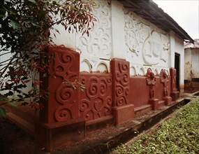 A shrine of an Ashanti spirit medium