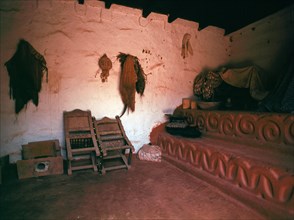The interior of the "fetish room" of Abirim shrine