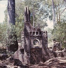 The ruins of Gedi, an important East African city and centre of the slave trade between c