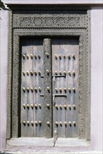 The carved door of the Fort Jesus