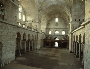 An interior view of the church of St Eirene, Istanbul
