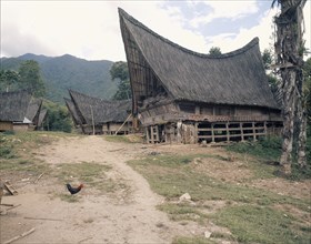 The protective designs painted on old Toba houses recall those in the magic books of Batak shaman
