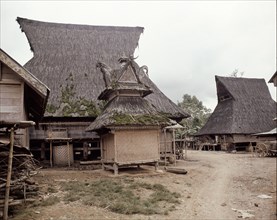 The small house-shaped structure is a bone house or geriten