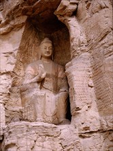 The oldest known example of the Buddhist art rock carving