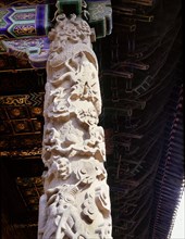 Carved pillar at the temple of Confucius, Qufu