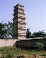 The pagoda built during the Song dynasty for Po Fou Cho, a court lady who lived during the earlier Tang dynasty