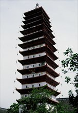 The Sheli pagoda at  the  Baoguangsi (Divine Light) monastery 18 km north of Chengdu at Xindu