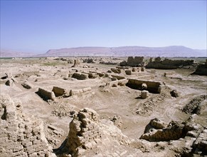 Ruins of the ancient Tang city of Gaochang, an outlying command and staging post on the Silk Road
