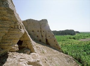 Ruins of the ancient Tang city of Gaochang, an outlying command and staging post on the Silk Road