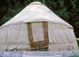 Kazak yurt in the Tian Shan Mountains