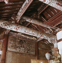 Interior of a Taoist temple in the Diamond Mountains