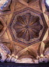 The dome over the bay in front of the mihrab in the Great Mosque at Cordoba