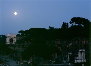 The Roman Forum by night