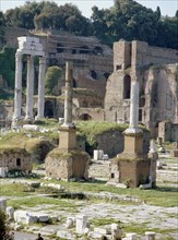 The Roman Forum, view towards the Temple of Castor and Pollux