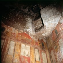 The decoration in the grotto or cavern in the Golden House "Domus Aurea", of Nero