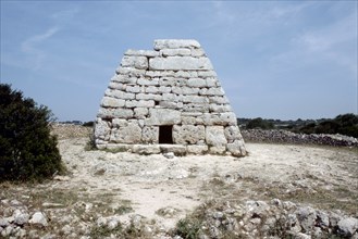 "Naveta" or megalithic tomb at the site of Es Tudons