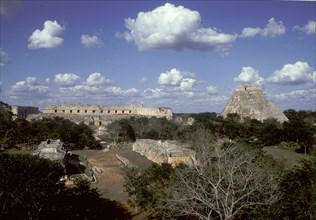 View of the ceremonial centre of Uxmal